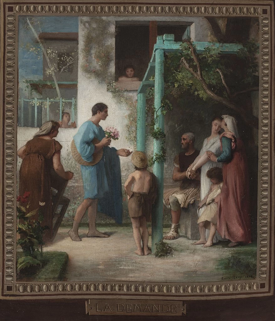 Bozzetto per il municpio di Parigi. Sala dei matrimoni. La domanda - Musée des Beaux, Arts de la ville de Paris